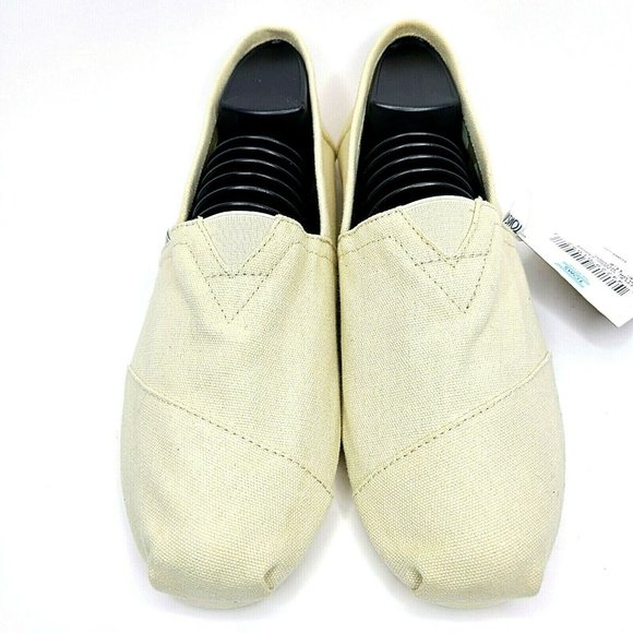 Toms Natural Canvas Slip On Flat Shoes Size 11.5 main image 8